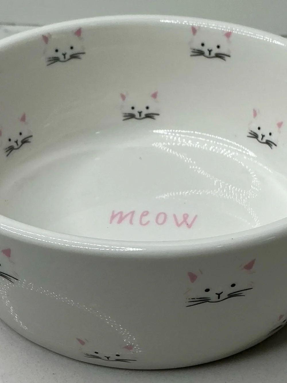 Teacup's Diner Cat Dish Ceramic Kitty 